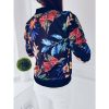 The Best Retro Floral Printed Short Jacket Woman Zipper Bomber Female Spring Outwear Casual Long Sleeve Fashion Women's Clothes Online - Hplify