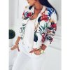The Best Retro Floral Printed Short Jacket Woman Zipper Bomber Female Spring Outwear Casual Long Sleeve Fashion Women's Clothes Online - Hplify