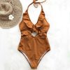 The Best Ruffle Swimsuit Women Backless Swimwear Women One Piece Swimsuit Padded Bathing Suit Ladies Beachwear Monokini Maillot De Bain Online - Hplify