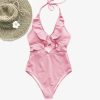 The Best Ruffle Swimsuit Women Backless Swimwear Women One Piece Swimsuit Padded Bathing Suit Ladies Beachwear Monokini Maillot De Bain Online - Hplify
