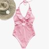 The Best Ruffle Swimsuit Women Backless Swimwear Women One Piece Swimsuit Padded Bathing Suit Ladies Beachwear Monokini Maillot De Bain Online - Hplify