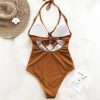 The Best Ruffle Swimsuit Women Backless Swimwear Women One Piece Swimsuit Padded Bathing Suit Ladies Beachwear Monokini Maillot De Bain Online - Hplify