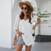 The Best Short Sleeve Tunic Top Pullover Ladies Casual Solid Loose Jumper Blouse Tee Shirt Online - Hplify