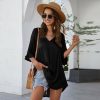 The Best Short Sleeve Tunic Top Pullover Ladies Casual Solid Loose Jumper Blouse Tee Shirt Online - Hplify