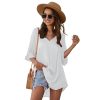 The Best Short Sleeve Tunic Top Pullover Ladies Casual Solid Loose Jumper Blouse Tee Shirt Online - Hplify