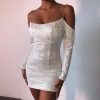 The Best Strap Tassel Sequins Dress Party Clubwear Mini Dresses Ladies Off Shoulder Dress Vestido Online - Hplify