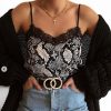 The Best Summer Cami Women Sleeveless V Neck Leopard Print Snake Print Camis Lace Patchwork Slim Club Party Top Camisole Online - Hplify
