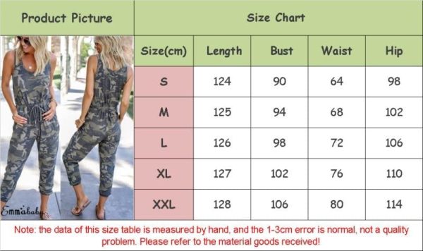 The Best Summer Camouflage Women's Long Pant Playsuits Ladies Sleeveless Casual Romper Jumpsuit Trousers Plus Size Online - Hplify
