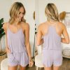 The Best Summer Casual Soft Sleeveless V-Neck Jumpsuit Nightwear Women Robe Ladies Loose Nightdress Sleepwear Online - Hplify