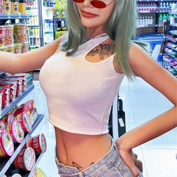 The Best Summer Casual Tank Tops Vest Blouse Ladies Casual Sleeveless Crop Shirt Online - Hplify