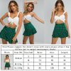 The Best Summer High Waist  A Line Circle Elastic Stretch Pleated Flared Beach Polka Dot Mini Skirt Online - Hplify