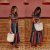 The Best Summer Holiday Dress Women Stripe Boho Short Sleeve Long Maxi Dress New Ladies Casual Beach Sundress Online - Hplify