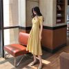 The Best Summer Vintage V-neck Single Breasted Dress Women's Lovely Dresses Online - Hplify