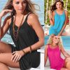 The Best Summer Women Beach Mini Sundress Ladies Sleeveless Short Mini Dress Holiday Party Solid Casual Dresses Online - Hplify