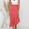 The Best Summer Women Boho High Waist Maxi Long Skirts Fashion Print Elastic Waist Beachwear Chiffon Casual Skirt New Online - Hplify