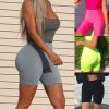 The Best Summer Women High Waist Plain Stretchy Basic Sports Shorts Athletic Gym Fitness Running Trousers Solid Casual Online - Hplify