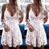 The Best Summer Women Lace Short Mini Dress Ladies Bodycon Sleeveless Summer Holiday Party Boho Beach Mini Dress Sundress Online - Hplify