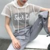 The Best Summer Women Ladies Hollow Mesh Net Shirt Short Sleeve Tee Tops Beach Casual Transparent Blouse Clubwear Outdoor Online - Hplify