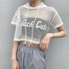 The Best Summer Women Ladies Hollow Mesh Net Shirt Short Sleeve Tee Tops Beach Casual Transparent Blouse Clubwear Outdoor Online - Hplify