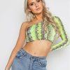 The Best Summer Women Lady Casual Snake Print One shoulder Elastic Tube Crop Tops Vest Fashion Beach Streetwear Online - Hplify