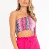 The Best Summer Women Lady Casual Snake Print One shoulder Elastic Tube Crop Tops Vest Fashion Beach Streetwear Online - Hplify