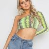The Best Summer Women Lady Casual Snake Print One shoulder Elastic Tube Crop Tops Vest Fashion Beach Streetwear Online - Hplify