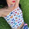 The Best Summer Women Off-shoulder Tube Crop Tops Strapless Bra Tank Casual Ladies Fashion Printed Vest Cami Top Online - Hplify