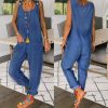 The Best Summer Women Spaghetti Sleeveless Jumpsuit Strap Wide Legs O-Neck Female Bodycon Jumpsuit Long Pant Trouser Outfits Online - Hplify