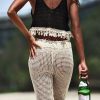 The Best Summer Women V-Neck Crop Top Ladeis Fashion Crochet Tassel Sleeveless Tank Top Casual Beach Holiday Vest Online - Hplify