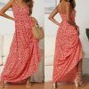 The Best Summer Women's Bohemian Floral Sling V-neck Dress Fashion Ladies Sleeveless Holiday Maxi Dress Sundress Online - Hplify