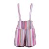 The Best Summer Women's Overalls Pocket High Waist Striped Suspender Trousers Fashion Beach Casual Loose Straps Rompers Online - Hplify
