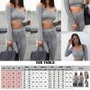 The Best Two Piece Outfit Women Tracksuit Off Shoulder Long Sleeve Crop Top Pencil Pants Leggings Set Bodycon Slim Casual Sport Suit Online - Hplify
