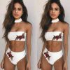 The Best Two-Pieces Women Floral Sexy Strapless Push-up Padded Bra High Waist Bandage Bikini Set Swimsuit Swimwear Bathing Suit Beachwear Online - Hplify