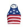 The Best USA flag stripe women camisole Halter Knitted Streetwear Tops Online - Hplify