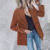 The Best Vintage Double Breasted Solid Women Blazer Pockets Jackets Female Retro Suits Coat Feminino blazers Outerwear high quality Online - Hplify