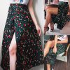 The Best Vintage Leopard Print Long Skirts Women High Waist Midi Skirt Bow Tie Summer Split Wrap Skirt Ladies Green Beach Online - Hplify