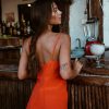 The Best Vintage Women Boho Long Maxi Dress Sexy Ladies V-Neck Backless Summer Beach Strappy Party Casual Button Sundress Online - Hplify