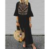 The Best Vintage Women Fashion Boho Long Maxi Dress Summer Holiday Floral Ladies Casual Short Sleeve Loose Sundress Online - Hplify