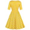 The Best Vrouwen Vintage Party Dress Herfst A-lijn Jurk Stip Druk Pin Jurken Online - Source Silk