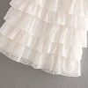 The Best White Dress Lace Condole Belt Party Embroidery Summer Mini Women Dress Online - Hplify