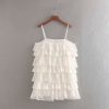 The Best White Dress Lace Condole Belt Party Embroidery Summer Mini Women Dress Online - Hplify