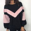 The Best Winter Warm Women Lady Hoodie Sweatshirt Stitching Long Sleeve Patchwork Casual Pullover Tops Sweatshirt Jumper Online - Hplify