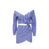The Best Women 2 Piece Plaid Crop Top Bodycon Skirt Sexy Ladies Casual Summer Beach Party Mini Dress Outfit Holiday Online - Hplify