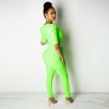 The Best Women 2Pcs Sets Bandage Crop Top Long Pencil Trousers Suit Short Sleeve Casual Romper Summer Deep V Neck Skinny Clubwear Online - Hplify