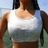 The Best Women 2Pcs Sports Suit Cycling Crop Top Vest Bra + Running Fitness Gym Shorts Sportwear Suit Fitness Clothing Workout Online - Hplify
