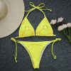 The Best Women 2pcs Swimwear Bandage Padded Bra Bikini Set Push-up Solid Beachwear Swimsuit Bathing Suit Brazilian Swimsuit Online - Hplify