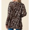 The Best Women Autumn Leopard Print Long Sleeve Button V Neck T Shirt Casual Tops Baggy Fashion Loose Blouse Online - Hplify
