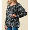 The Best Women Autumn Leopard Print Long Sleeve Button V Neck T Shirt Casual Tops Baggy Fashion Loose Blouse Online - Hplify