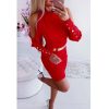 The Best Women Autumn Long Sleeve Bodycon Dress Elegant Ladies High Neck OL Party Casual Holiday Slim Short Dress Online - Hplify