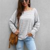 The Best Women Autumn Stripe T shirt Long Sleeve Loose Tee shirt Femme Ladies harajuku tshirt Elegant Plain ulzzang dames Streetwear Online - Hplify